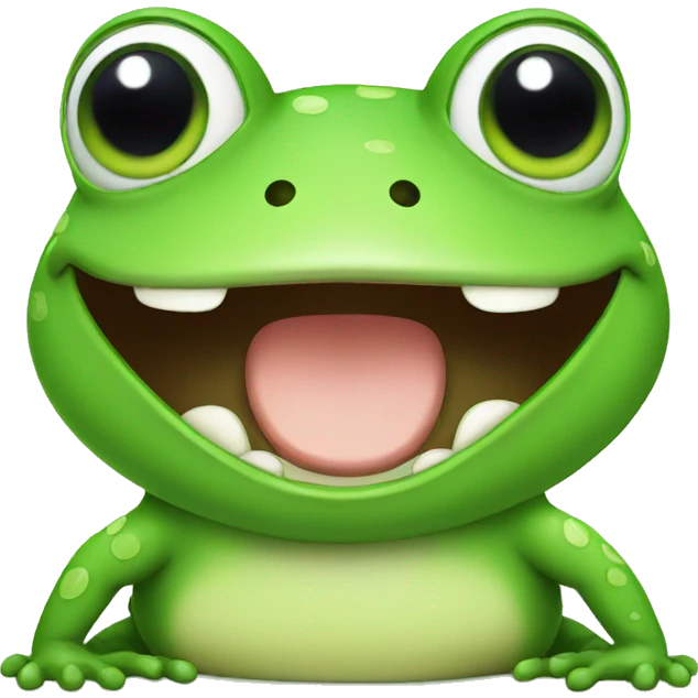 Happy frog  emoji