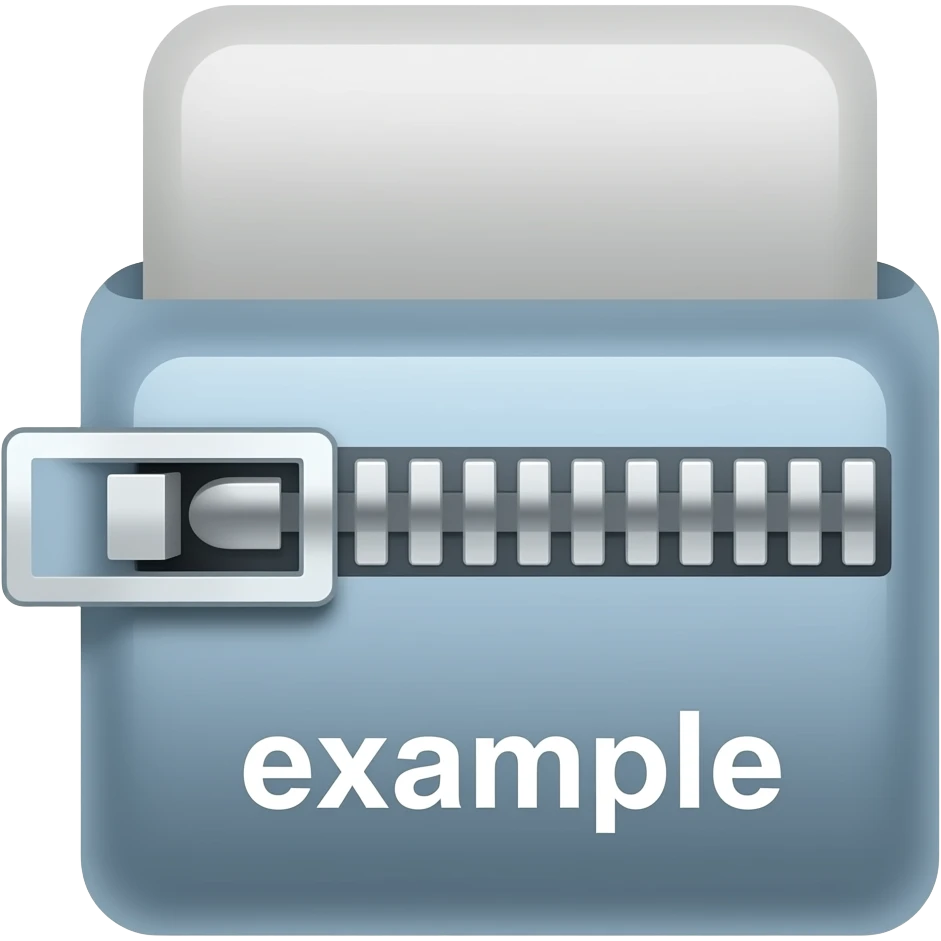 “zip file example computer emoji