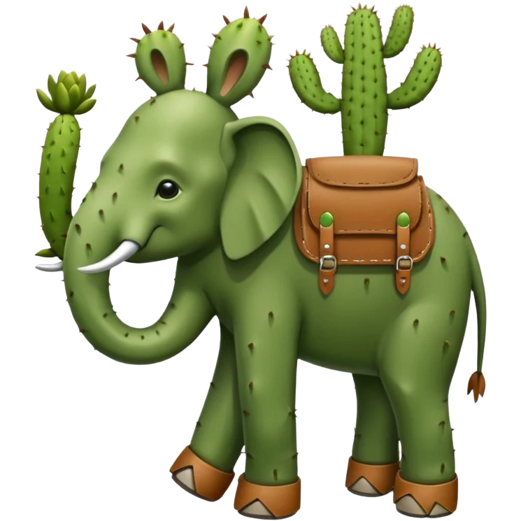 Un elefante con cuerpo de captus y sandalias marrones  emoji
