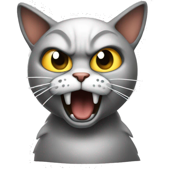 angry cat saying cuss words with steam coming out of ears emoji
