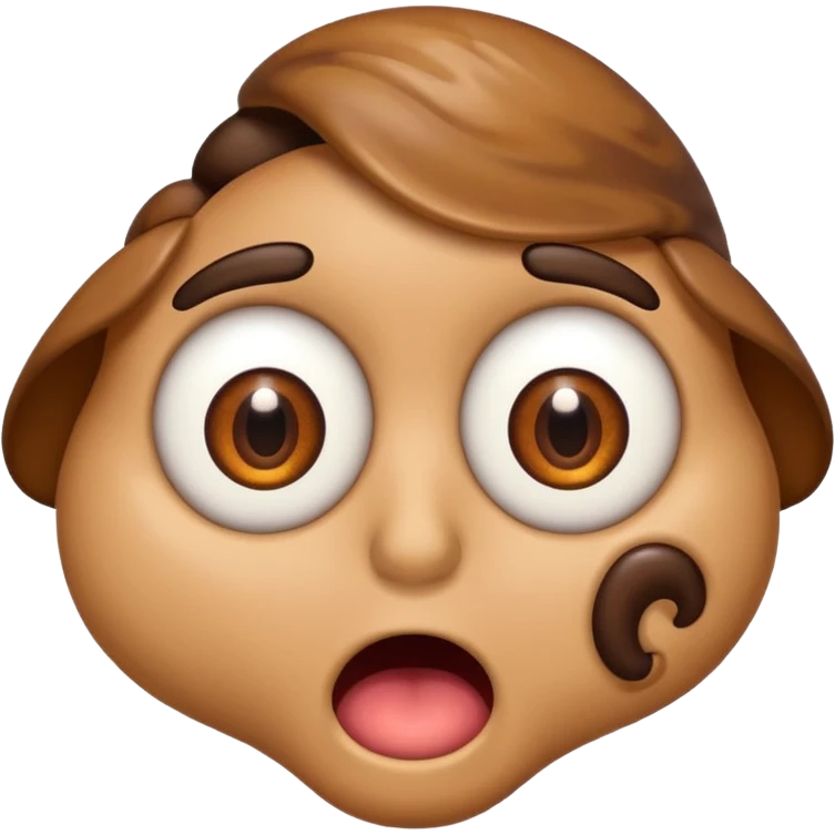 Shocked emoji with poop in his eyes emoji