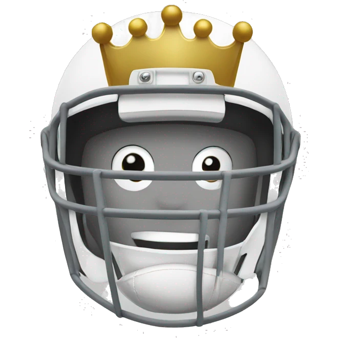 Crown wearing football helmet  emoji