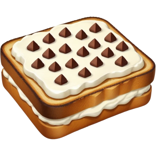 a toast with ricotta and chocolate chips on top emoji