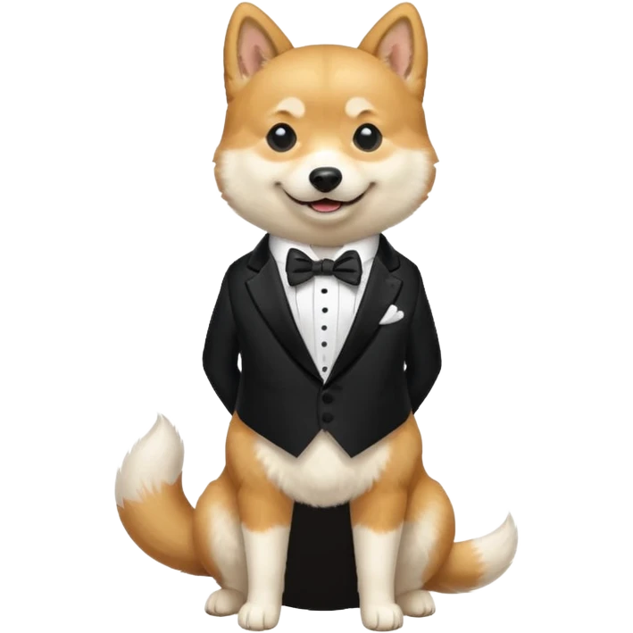 doge dog in a tuxedo emoji