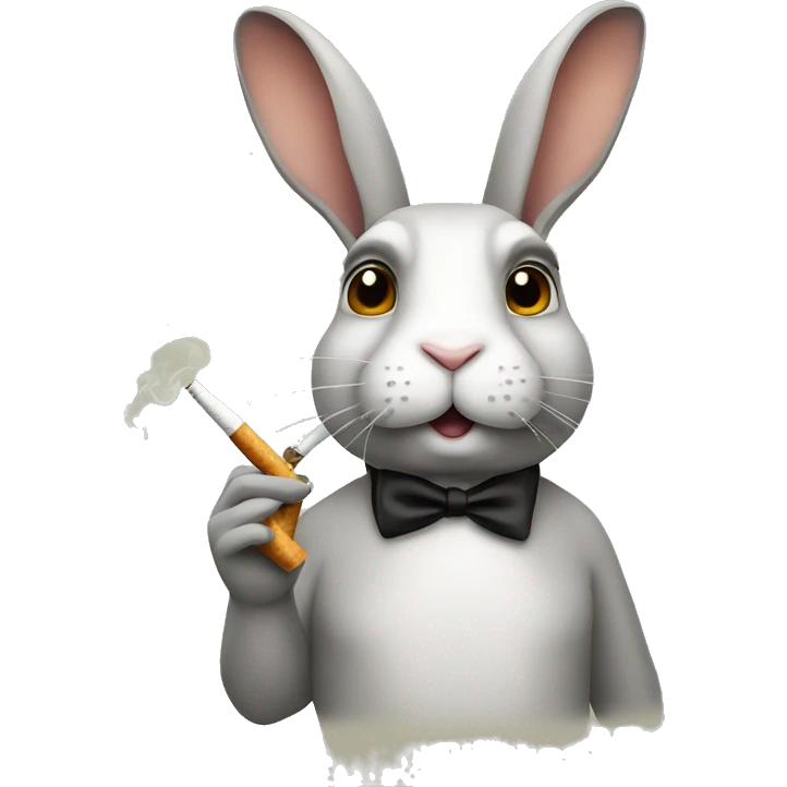 Rabbit with cigarette emoji