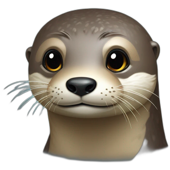 loutre dans l’espace emoji