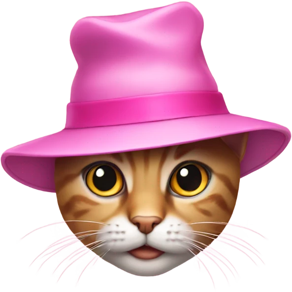 Cat with a pink hat emoji