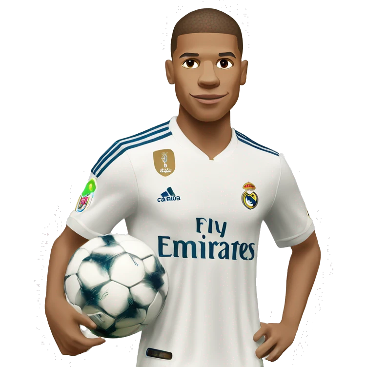 The footballer KYLIAN MBAPPÉ real madrid emoji