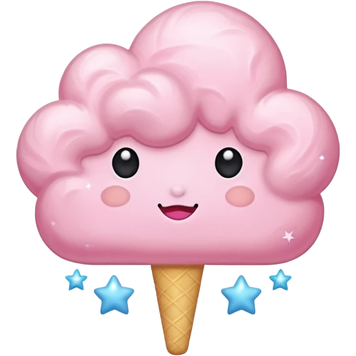PINK CLOUD  WITH STAR EMOJI emoji