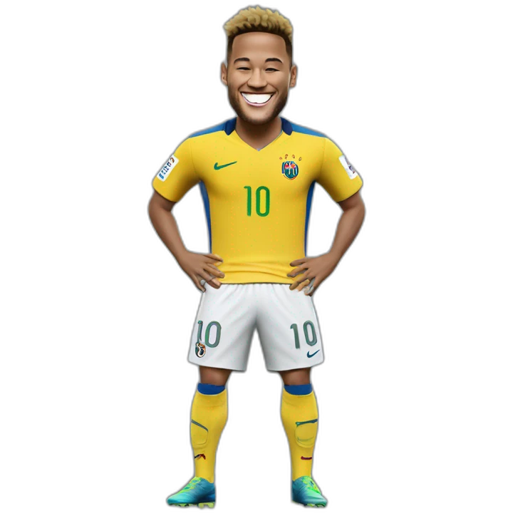 Neymar jr, fat belly, laugh emoji