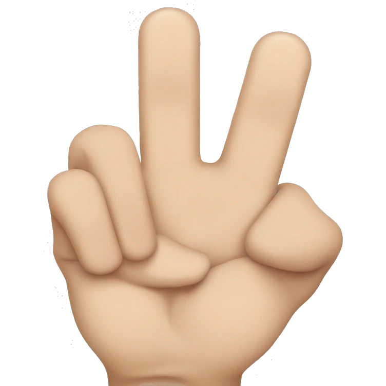 Middle finger and thumb extended hand emoji emoji
