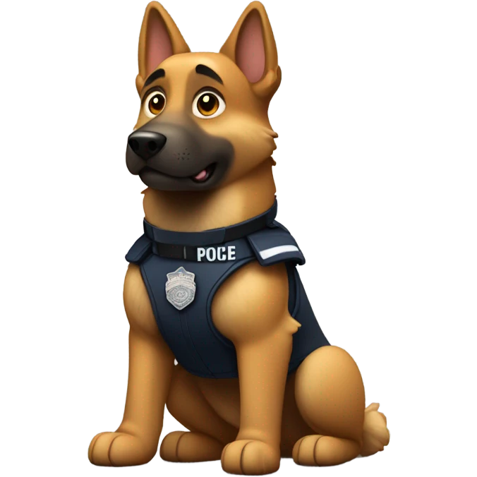 American Police dog emoji