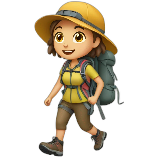 Hiking girl emoji