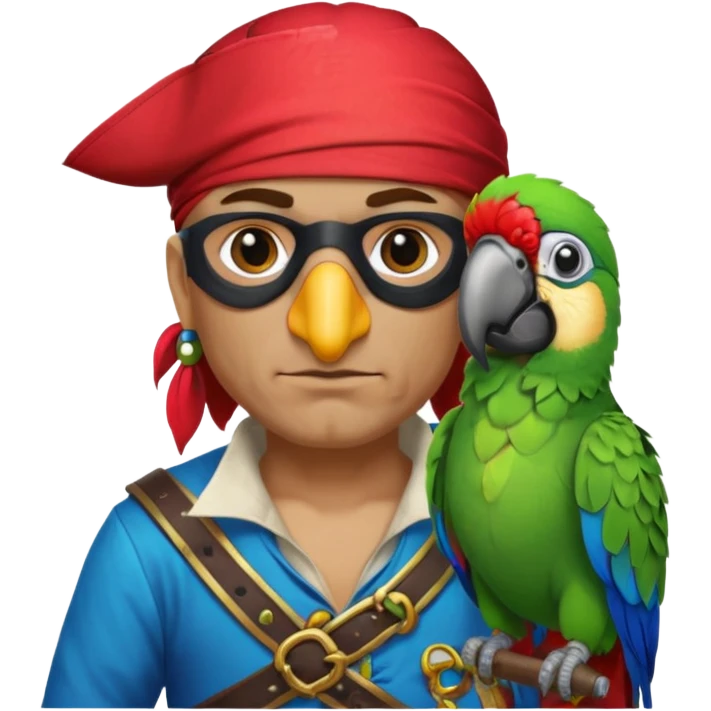 pirate and parrot emoji