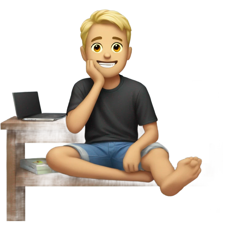 boys hanging out indoors emoji