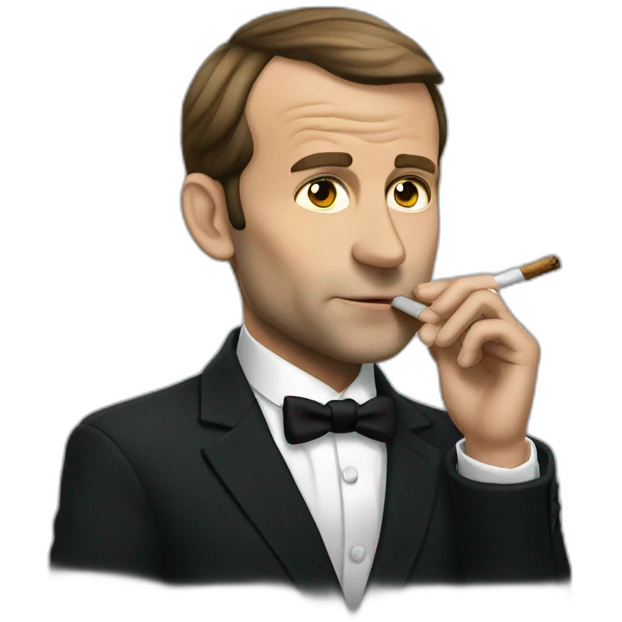 Macron smoking  emoji