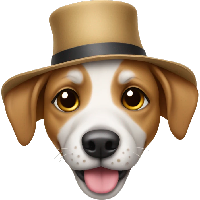 dog with hat emoji