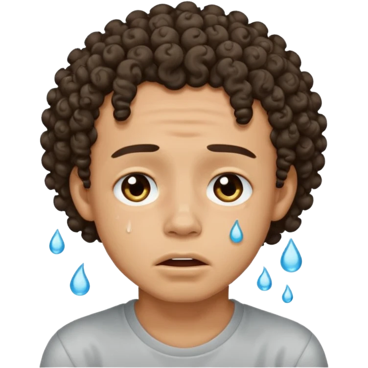 handsome lightskin boy with curls and a good jawline crying emoji