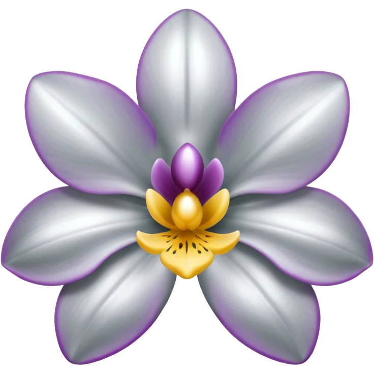 chrome gray silver orchid emoji