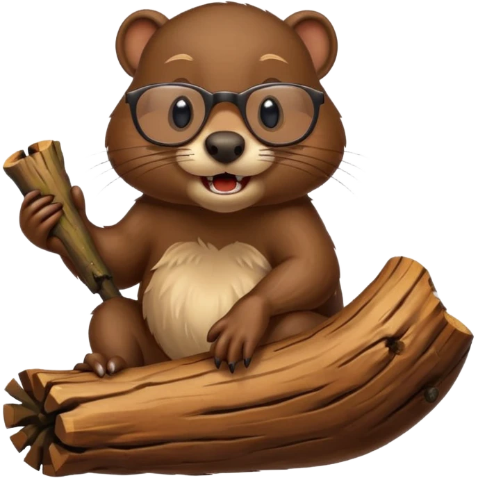 spectacled beaver emoji