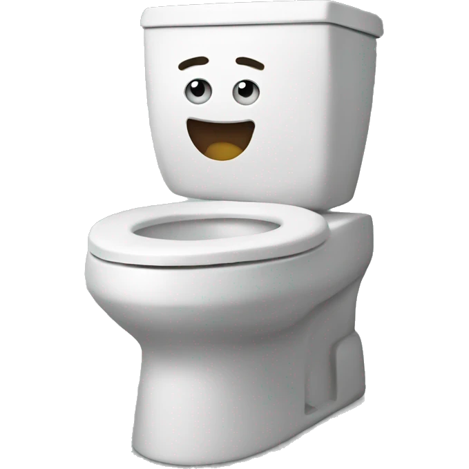 Toilet with a head emoji