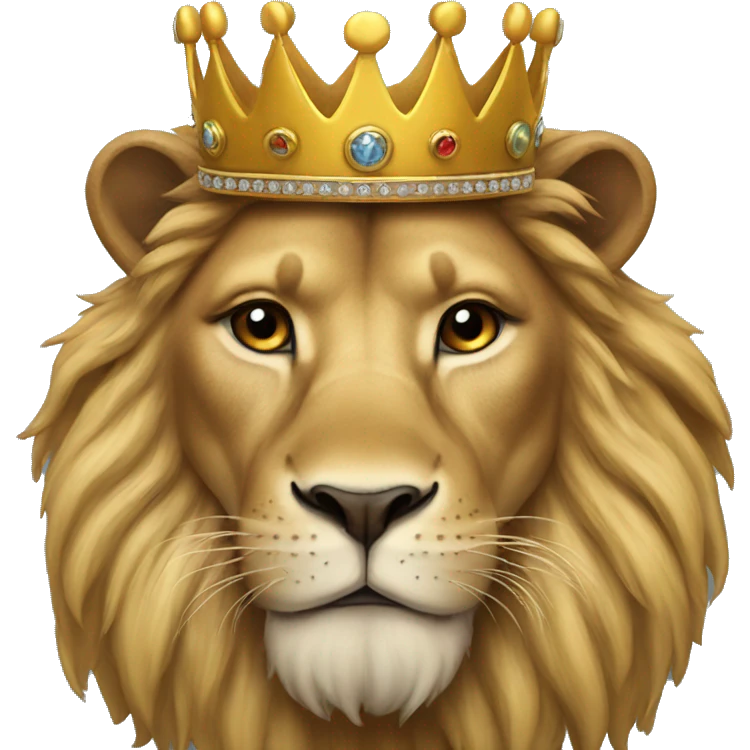 A lion in a crown emoji
