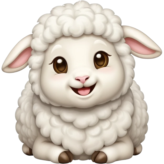 cute lamb with mystical aura laughing emoji