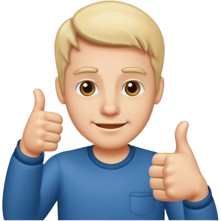 man giving a thumbs-up emoji