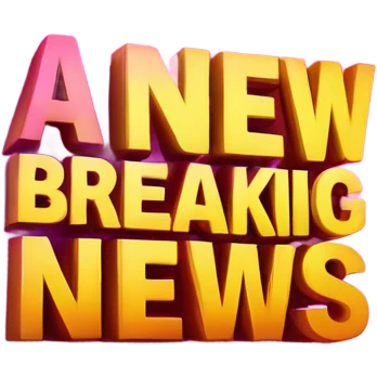 A professional breaking news banner with the word ‘NEW’ glowing in bold text, set on a modern gradient background with ticker-style elements. emoji