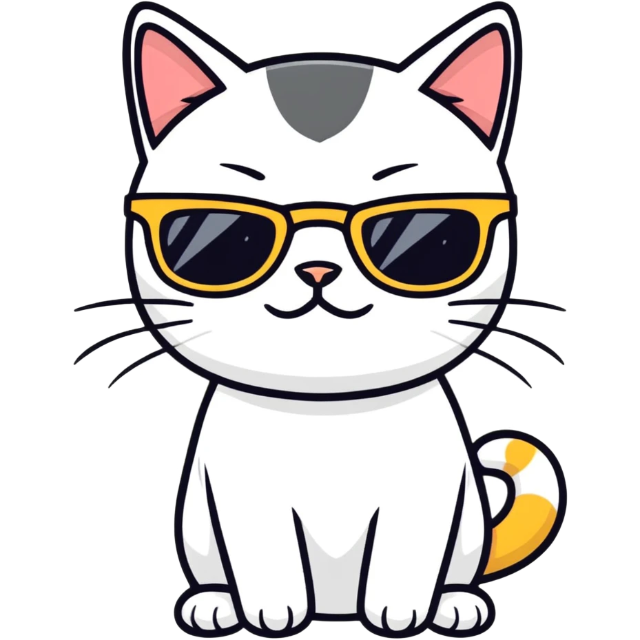 Cat with sunglasses emoji