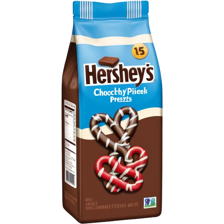 Bag of Hersheys chocolate dipped pretzels  emoji