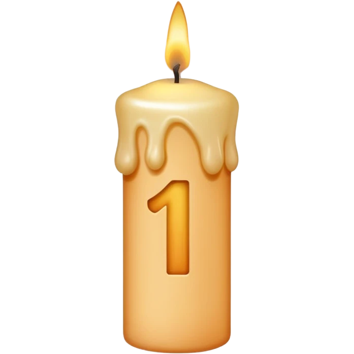 number 16 birthday candles in flesh color  emoji