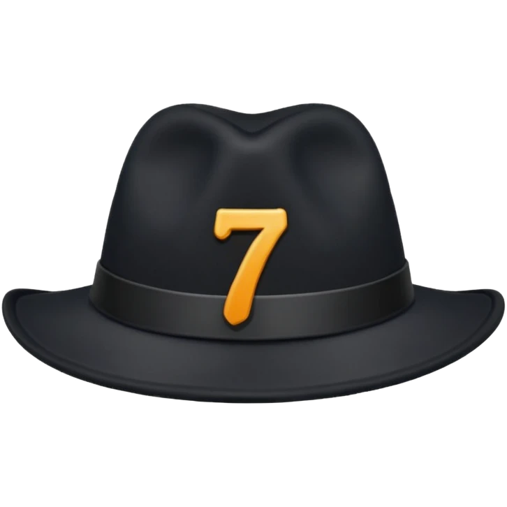 A black hat with the numbers 701 on the front  emoji