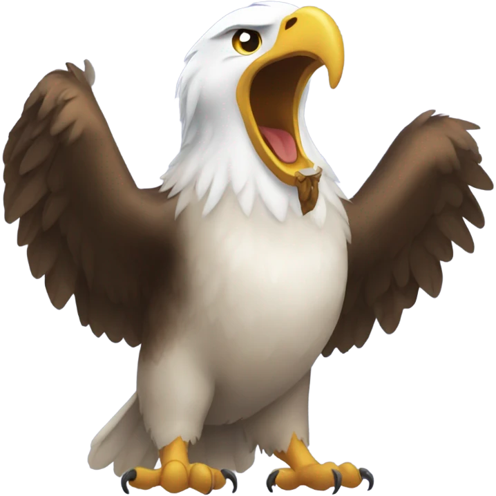 Eagle holding cat emoji