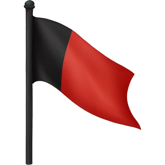 Black and red flag emoji