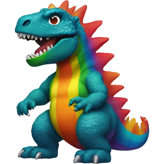 Rainbow Godzilla  emoji