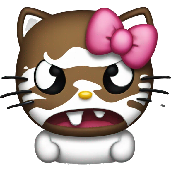 Angry hello kitty  emoji