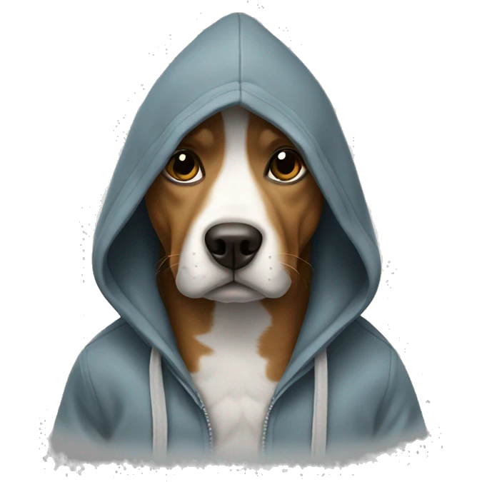 Dog with a hoodie  emoji