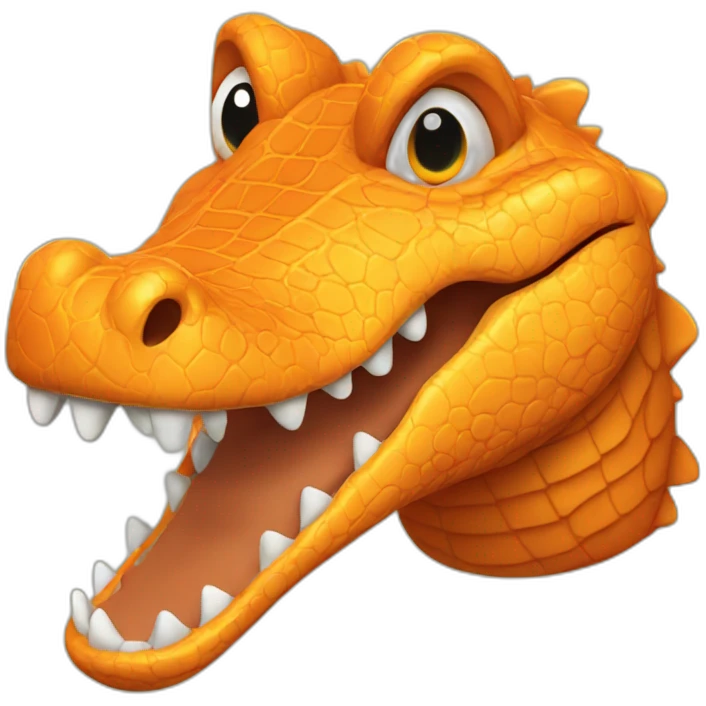 orange crocodile head emoji