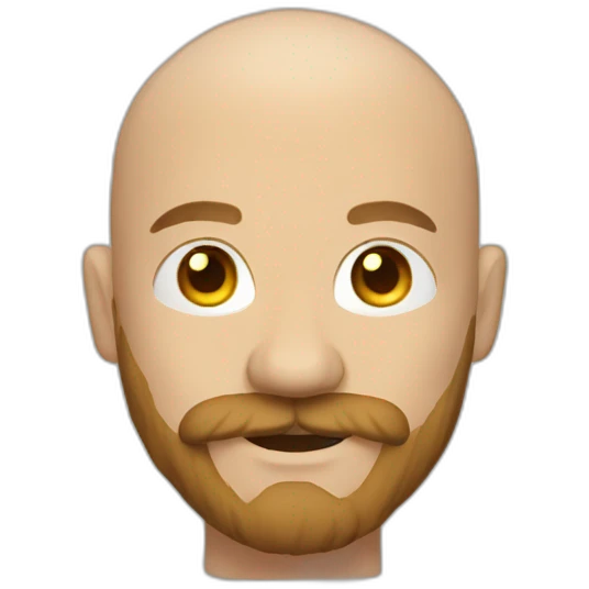 Bald Viking with a moustache and stubble emoji