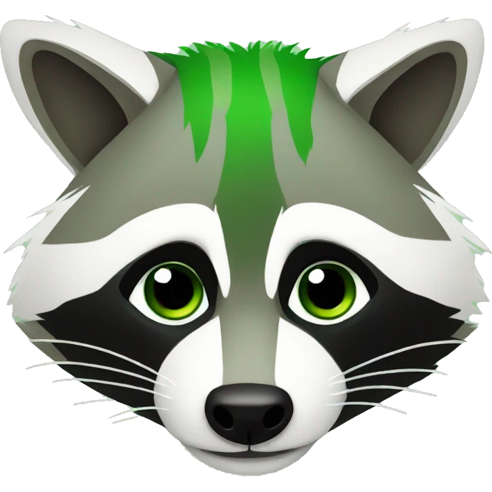 green raccoon logo emoji