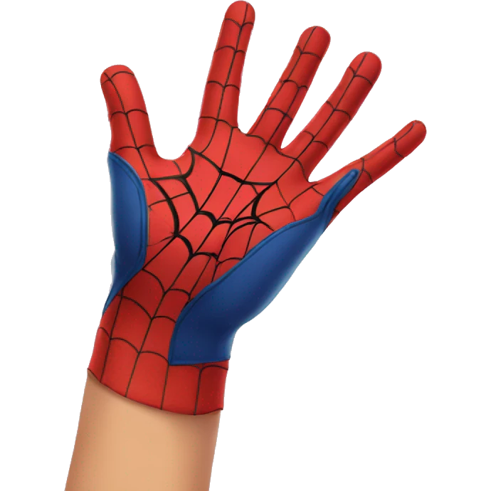 spiderman heart hand emoji