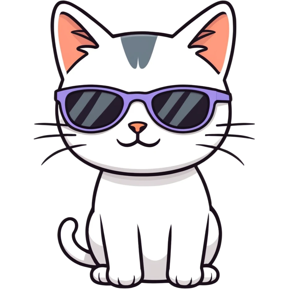Cat with sunglasses emoji