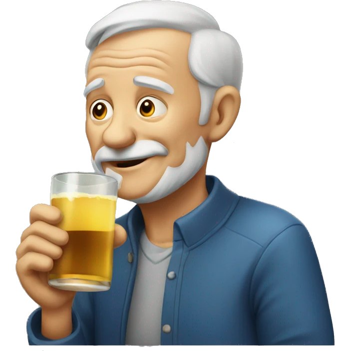 Old man drinking emoji