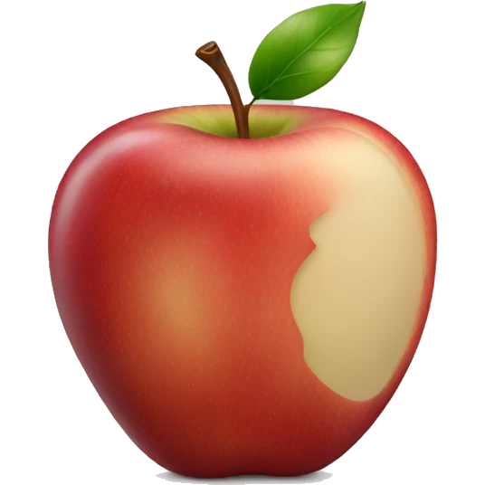 realistic apple without a face emoji