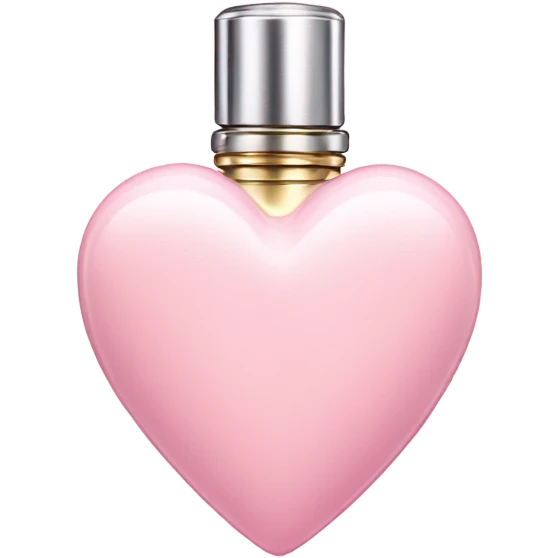 Pastel Pink heart shaped perfume  emoji
