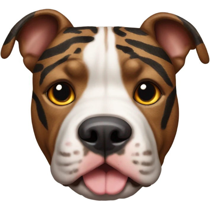 pitbull terrier dark brindle tiger stripes emoji