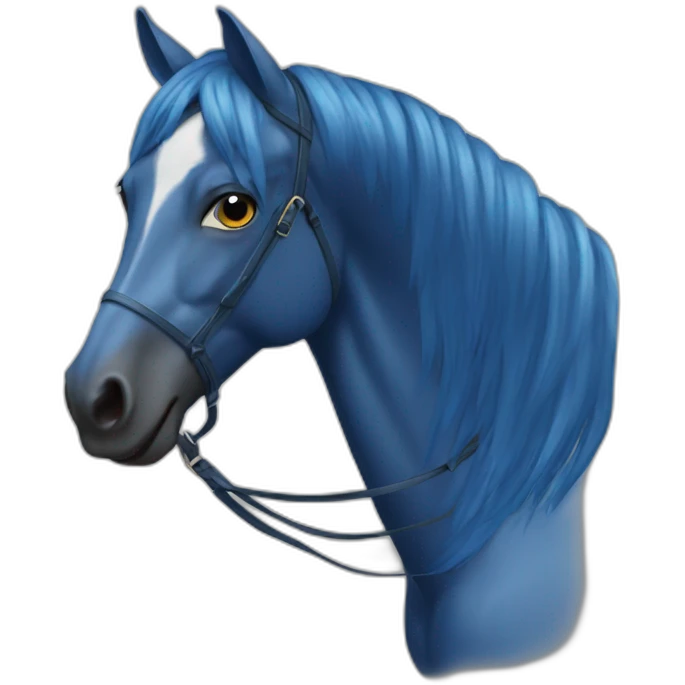 cheval bleu emoji