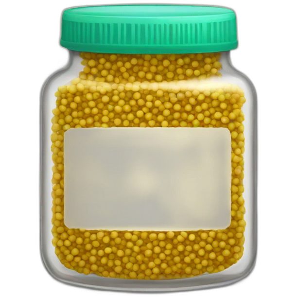 mustard seeds in a short jar emoji