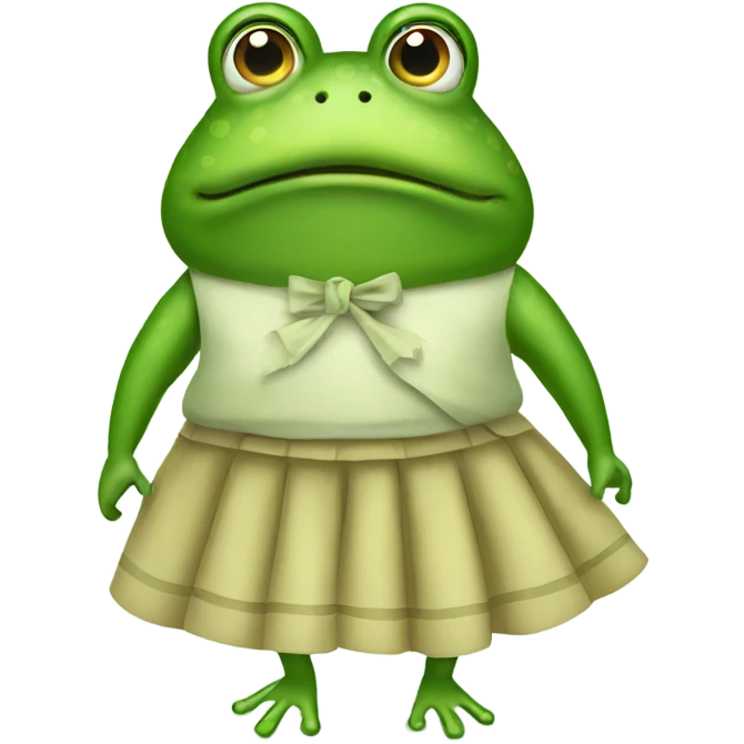 frog with skirt emoji